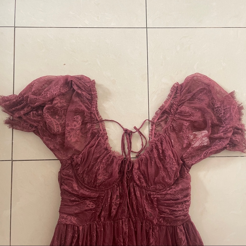 FREE PEOPLE DEAR JANE LACE MIDI DRESS - Picture 9 of 11